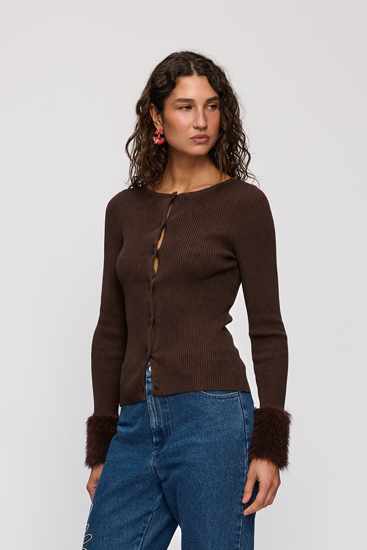 Solana Cardigan - Chocolate