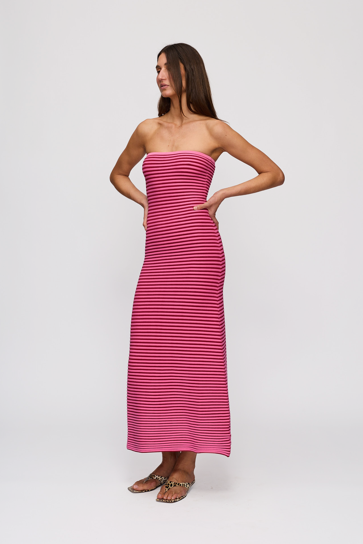Sunmor Knit Maxi Dress - Candy