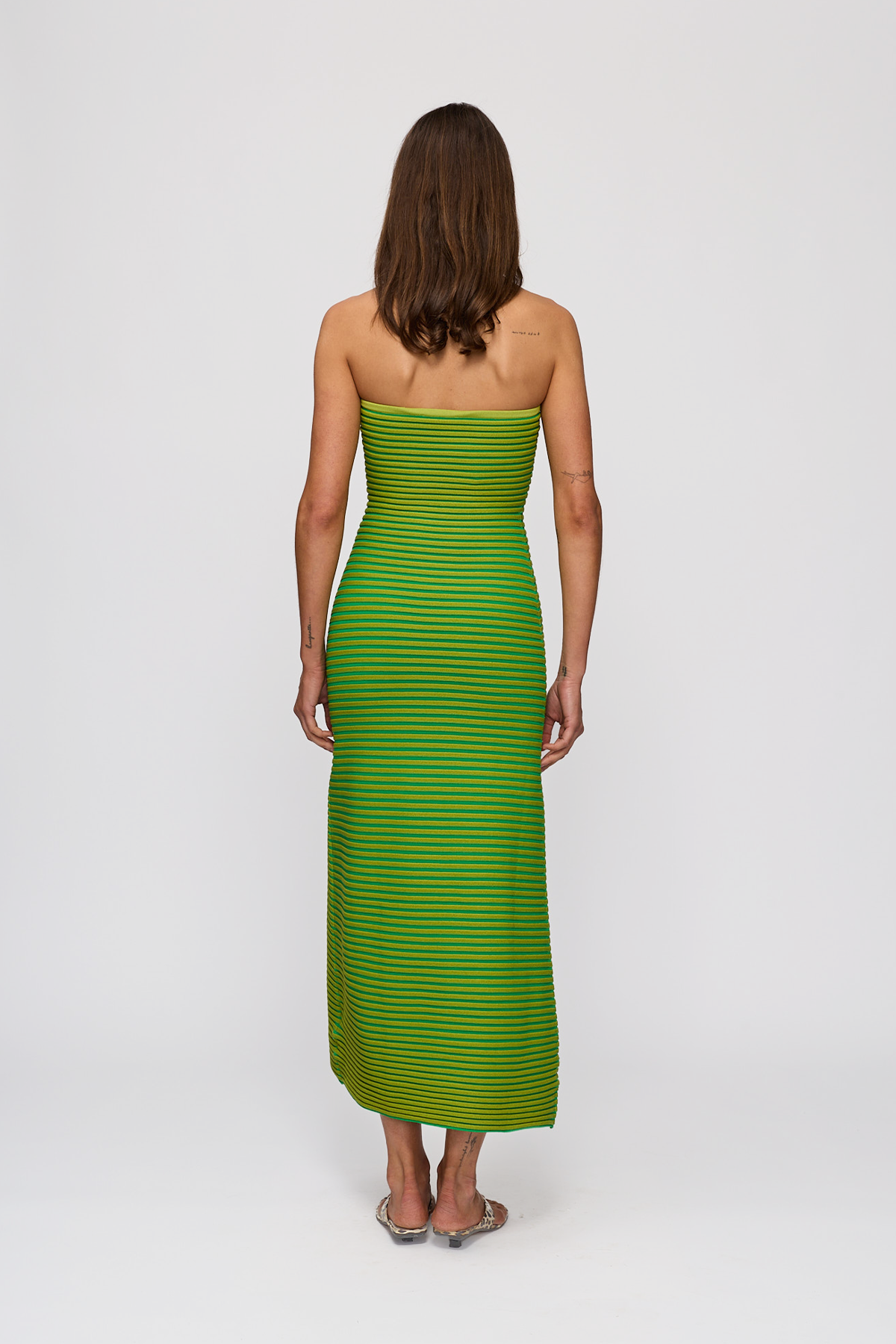 Sunmor Knit Maxi Dress - Lime