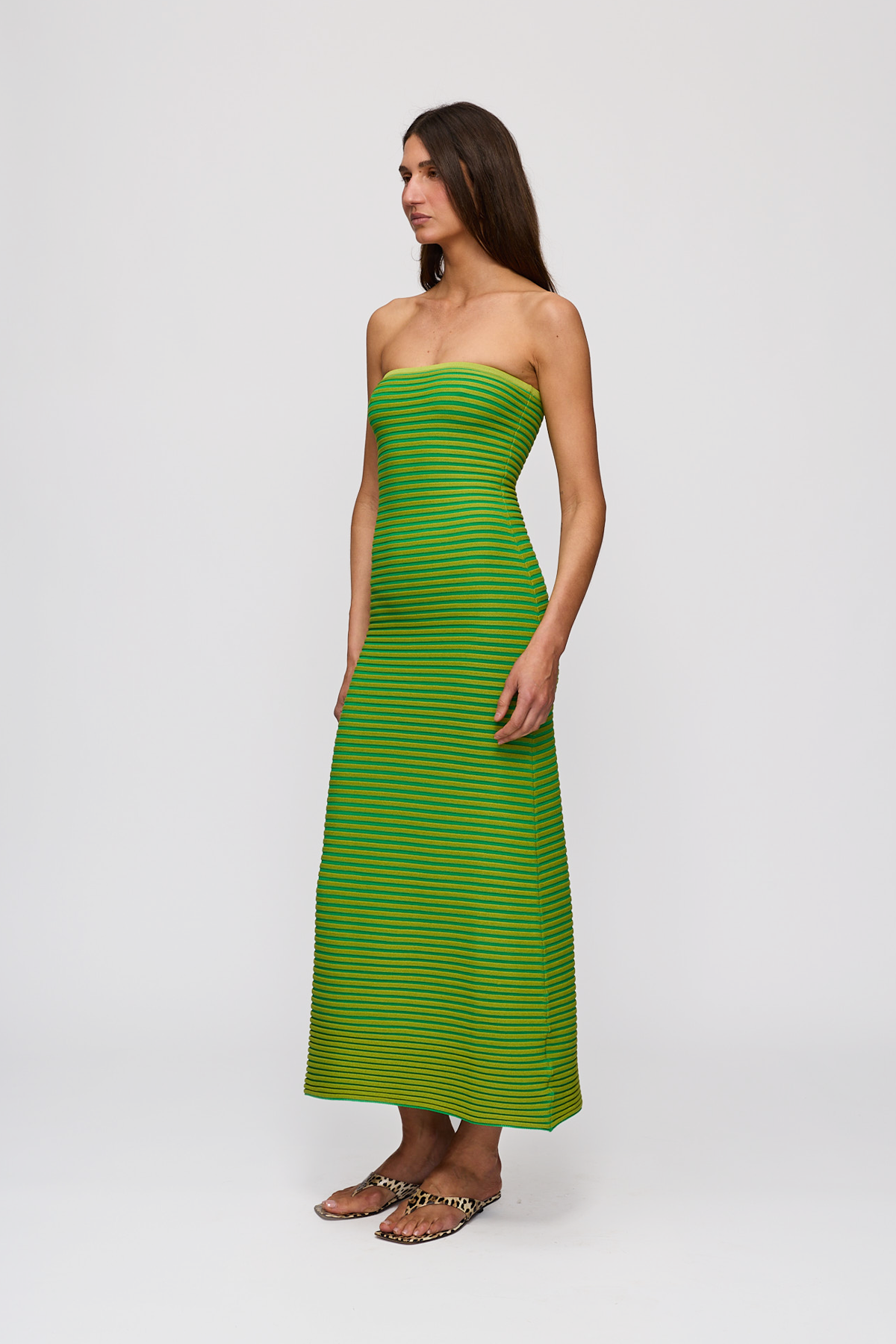 Sunmor Knit Maxi Dress - Lime
