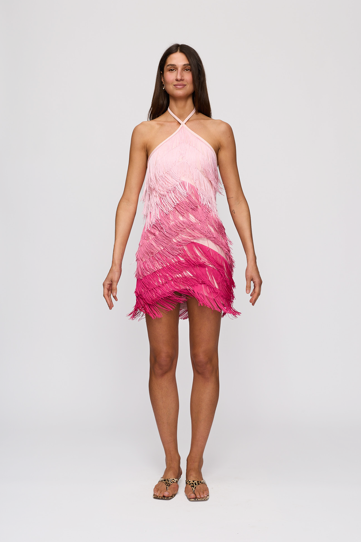 Wilde Fringe Mini Dress - Candy