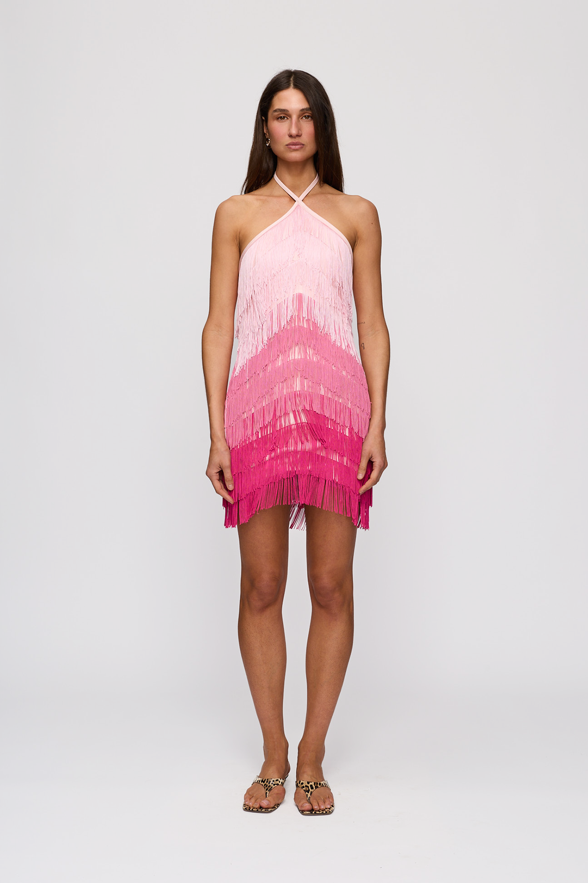 Wilde Fringe Mini Dress - Candy