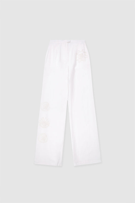 Cara Wide Leg Pant - Ivory