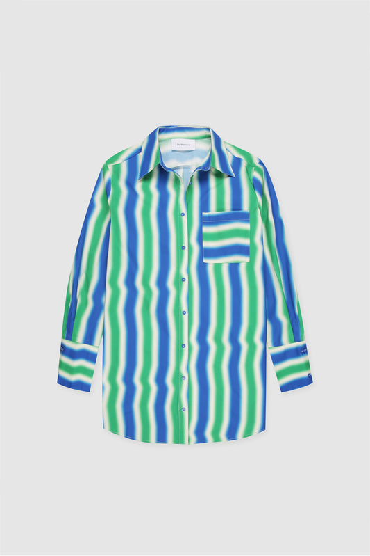 Waikiki Shirt Dress - Cobalt Zigzag