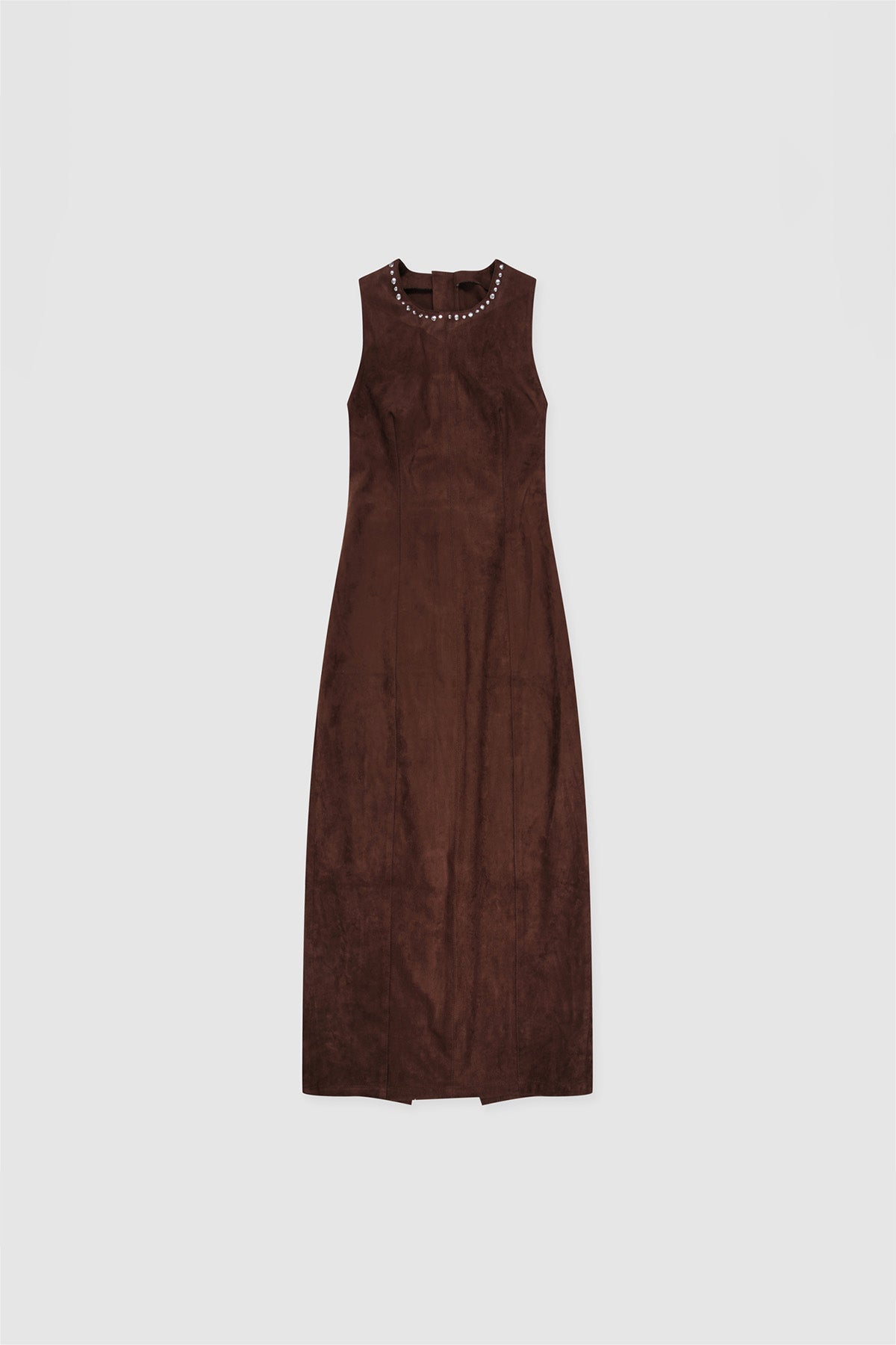 Mecca Stud Midi Dress - Chocolate