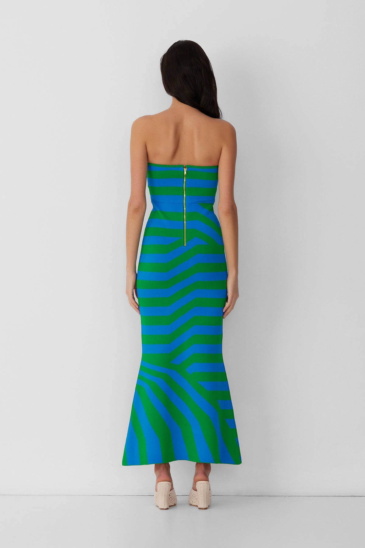 Aude Maxi Dress Aqua – The Wolf Gang - Main Image