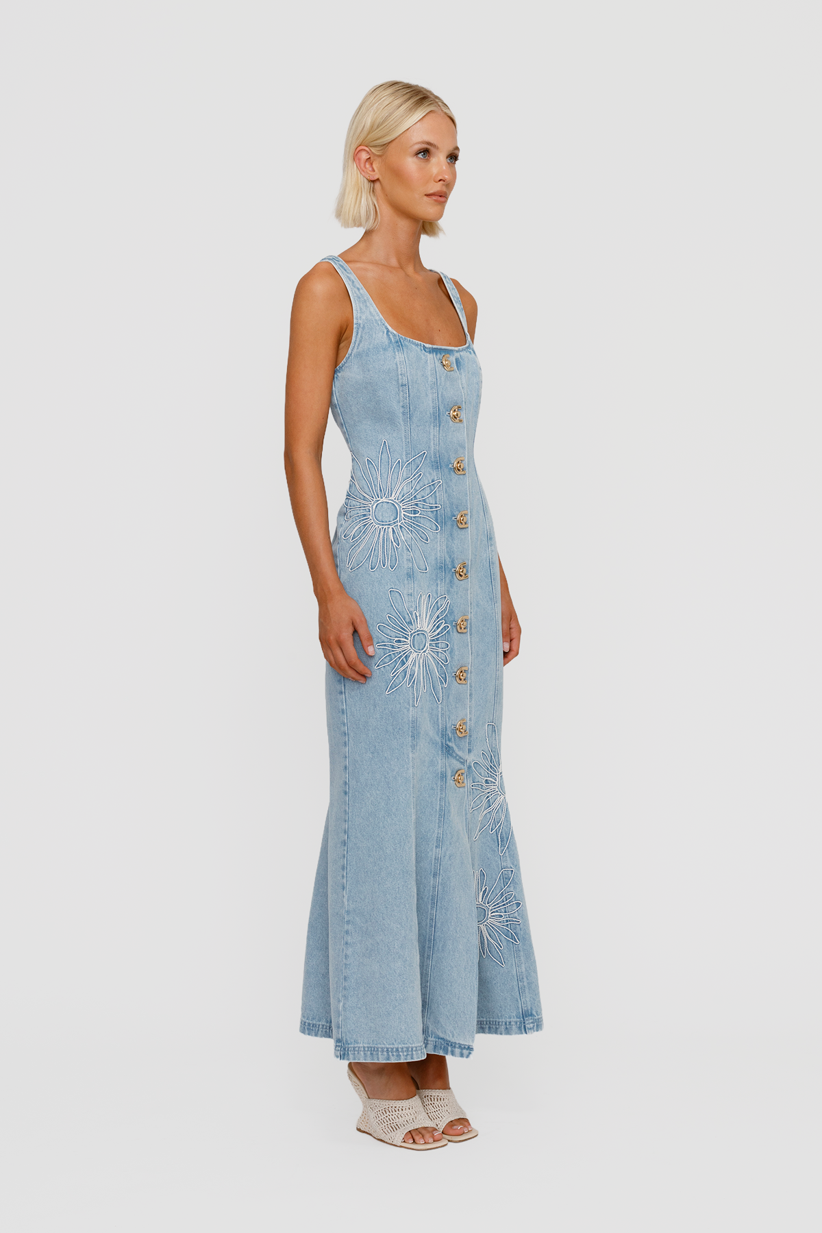 Amana Denim Maxi Dress - Denim