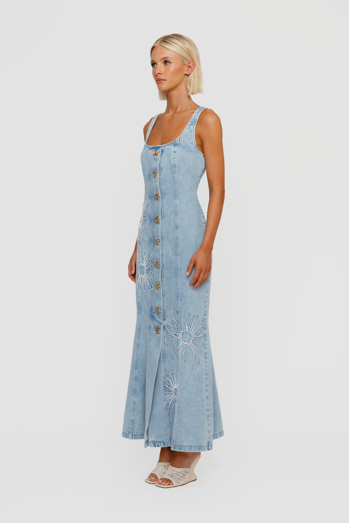 Amana Denim Maxi Dress - Denim