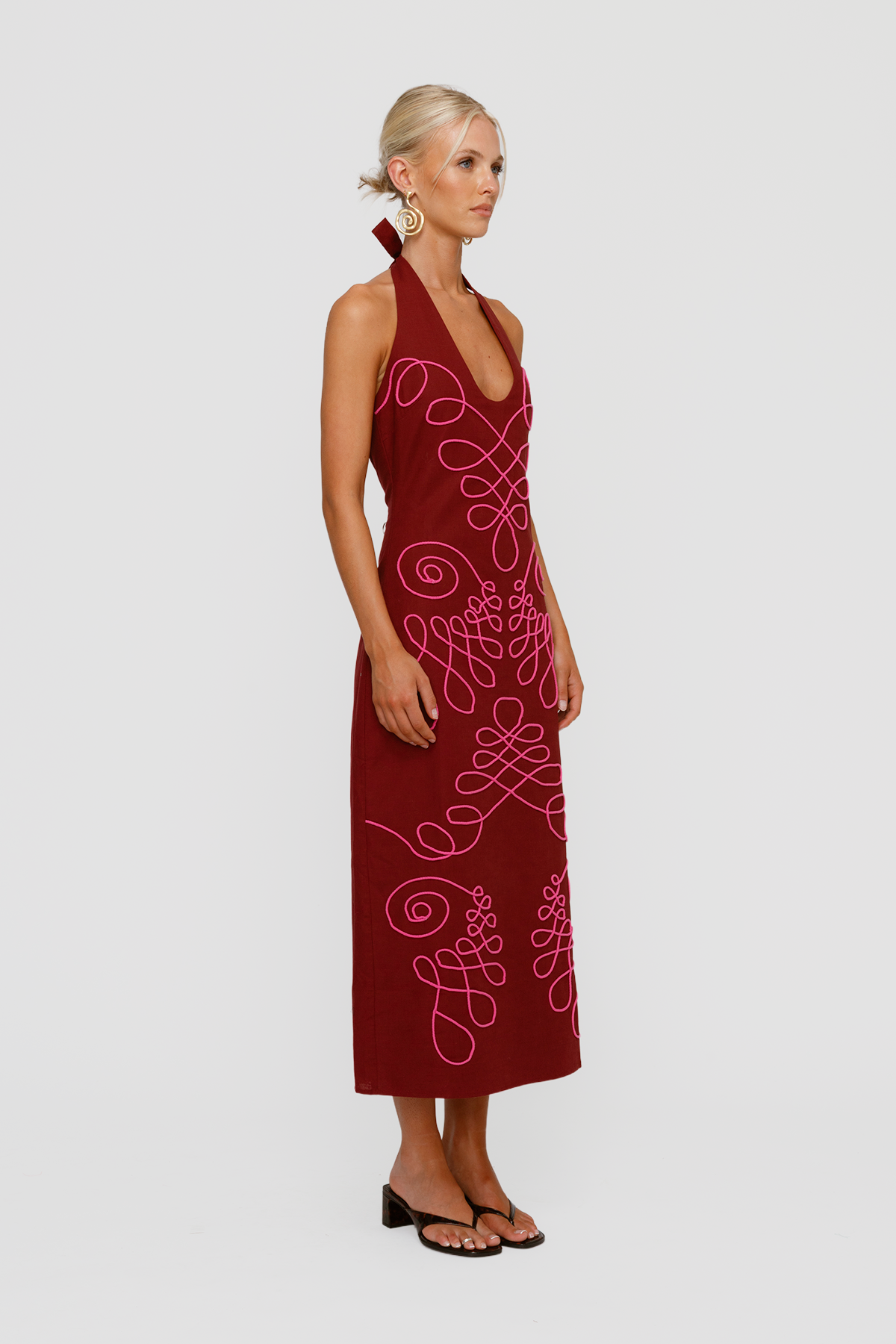 Lera Midi Dress - Magenta