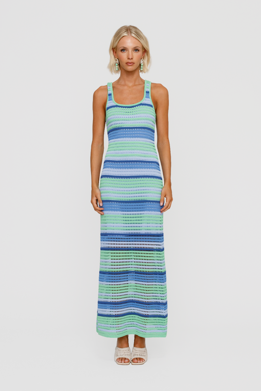 Maris Maxi Dress - Ice Stripe