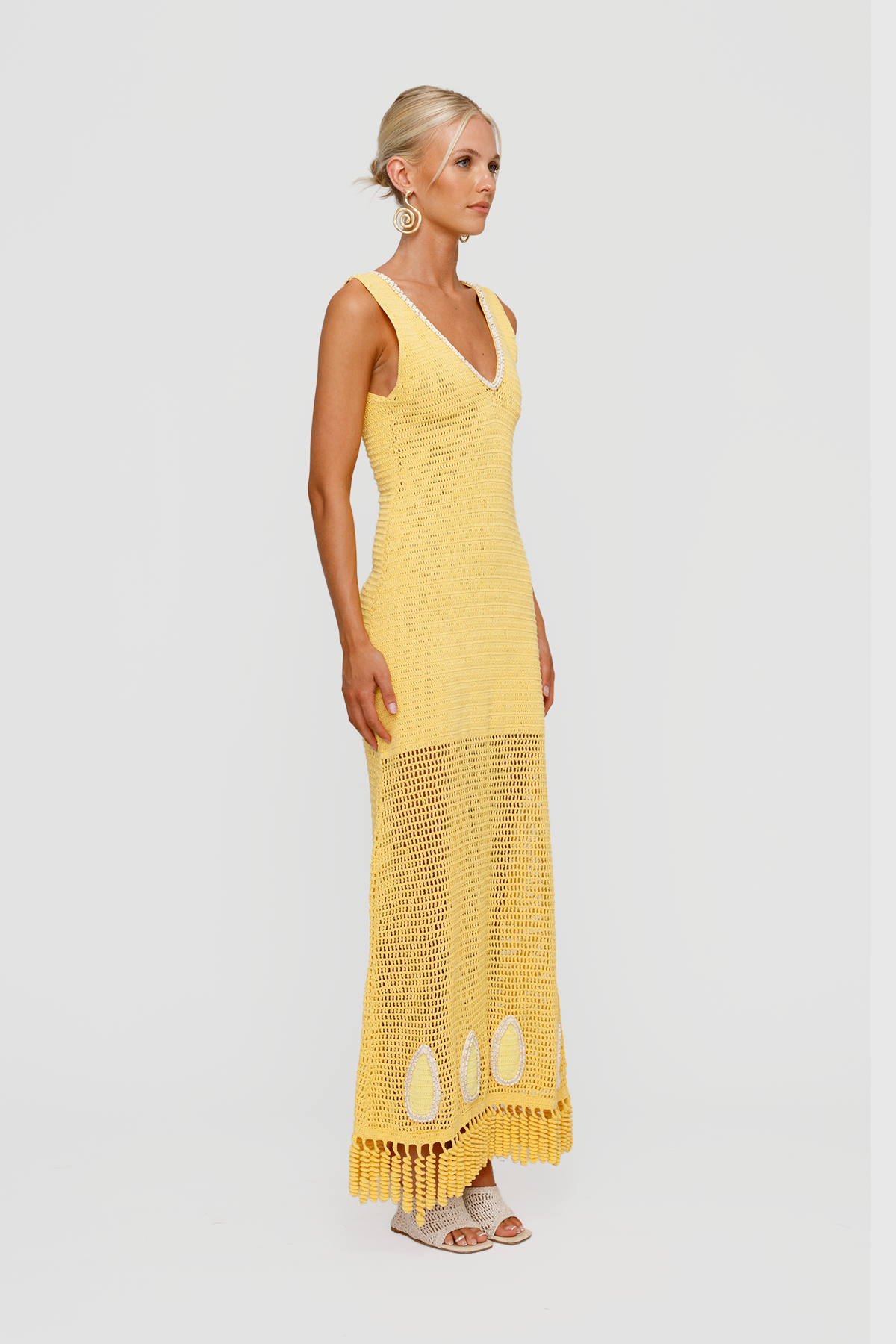 Naia Crochet Maxi Dress - Butter