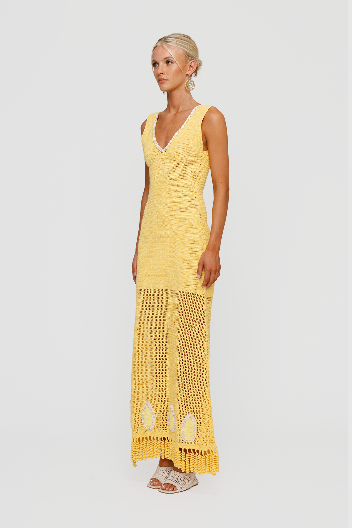 Naia Crochet Maxi Dress - Butter