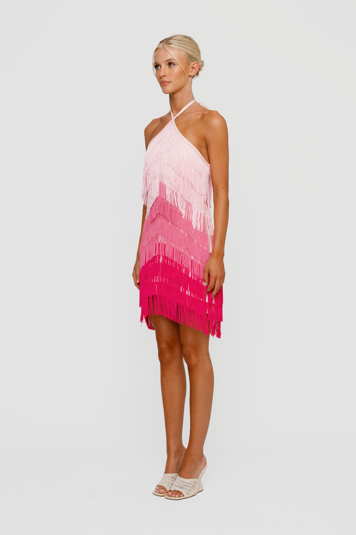 Wilde Fringe Mini Dress - Candy