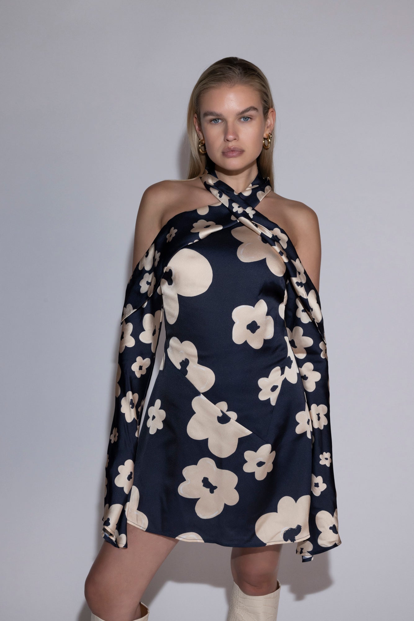 Amor Mini Dress - Navy Floral