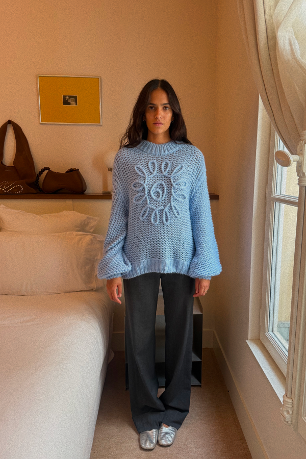 Lucia Knit Sweater - Sky