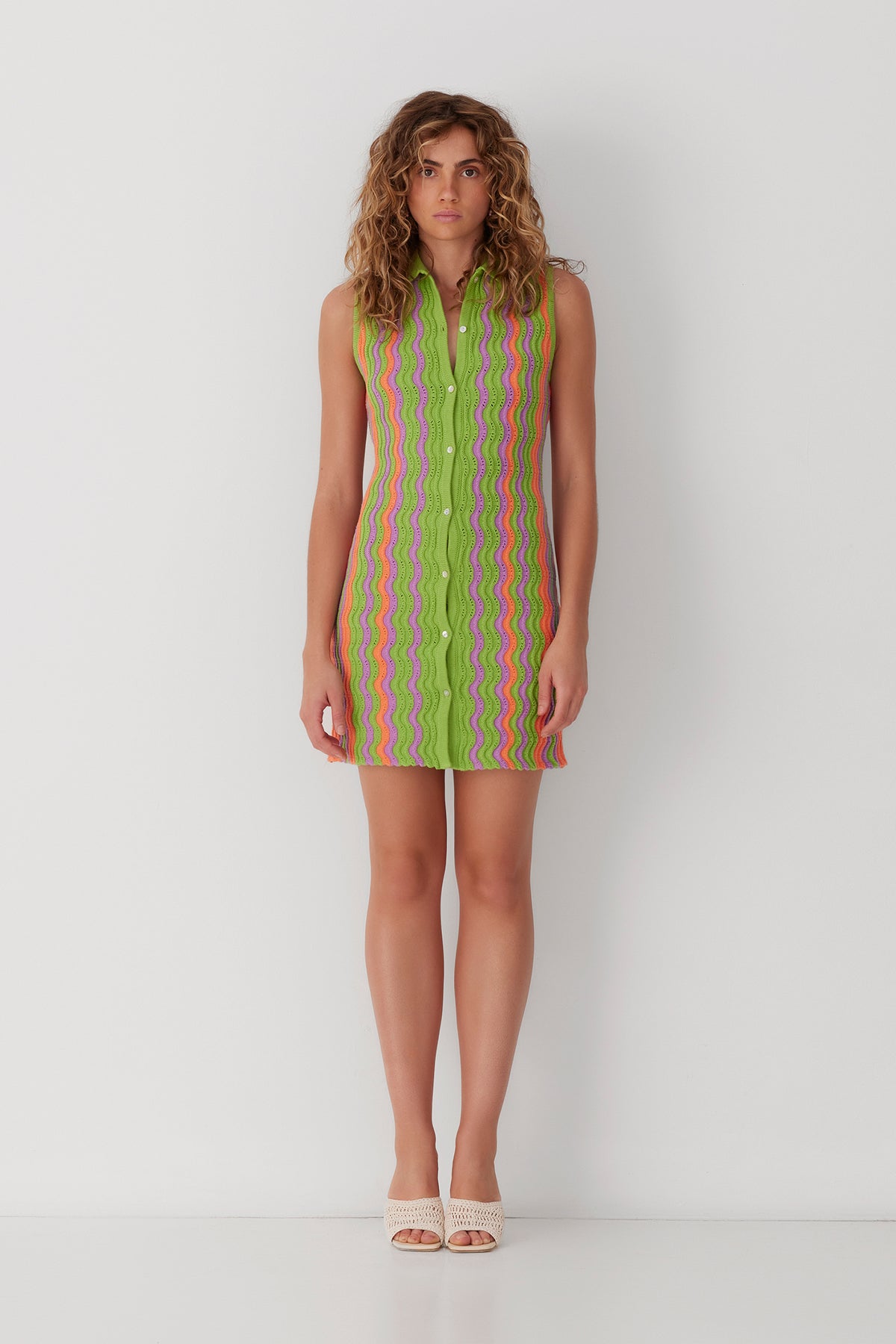 Kiki Knit Dress - Lime