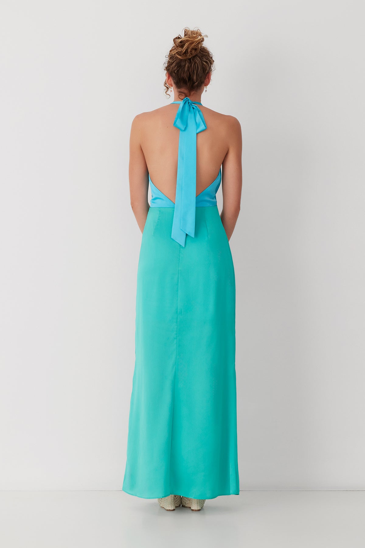 Oahu Slip Dress - Aquamarine