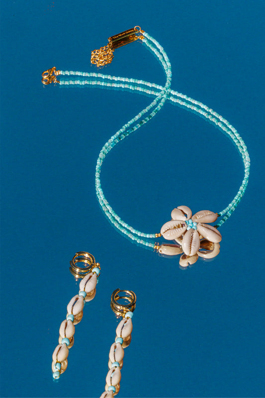 Flores Necklace - Aqua