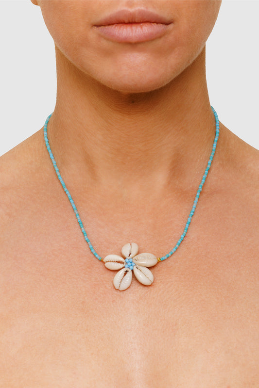 Flores Necklace - Aqua