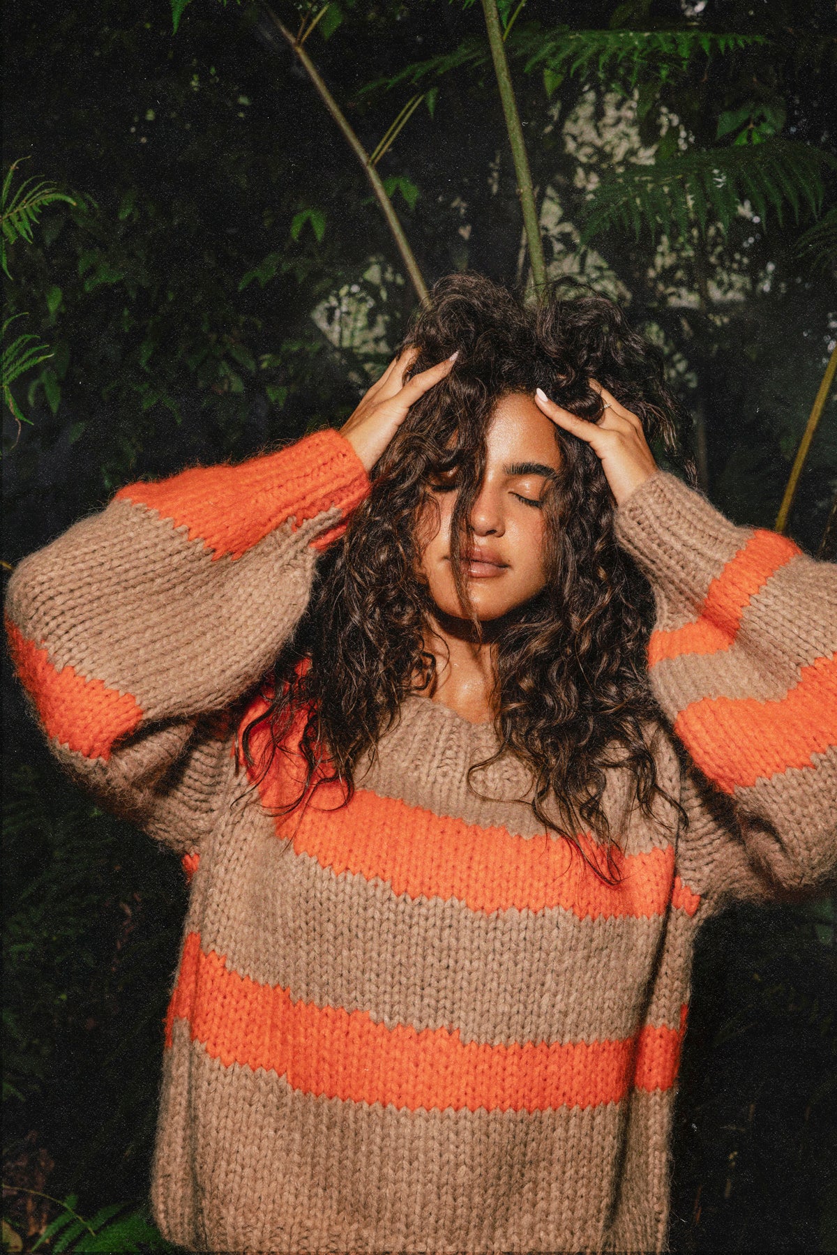 Palermo Knit Sweater - Tangerine Wave