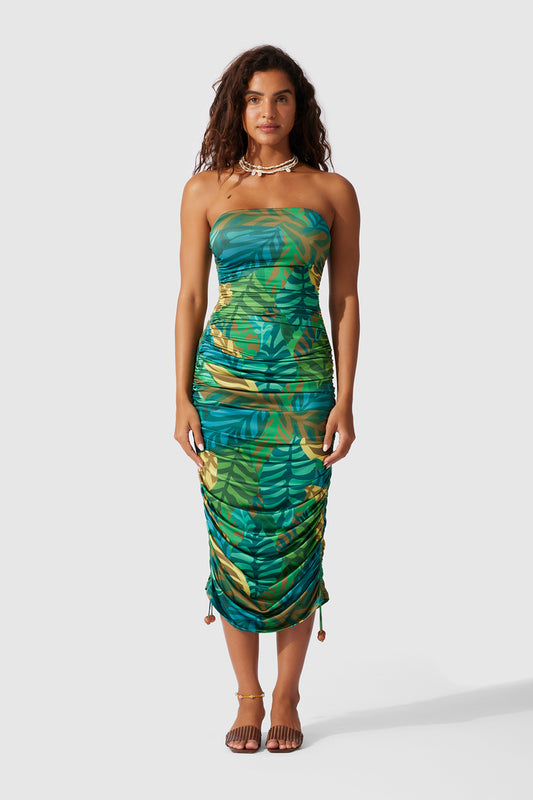 Palma Tube Dress - Foliage
