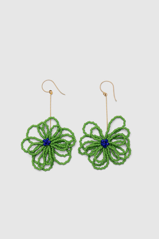Loula Flower Earring - Emerald