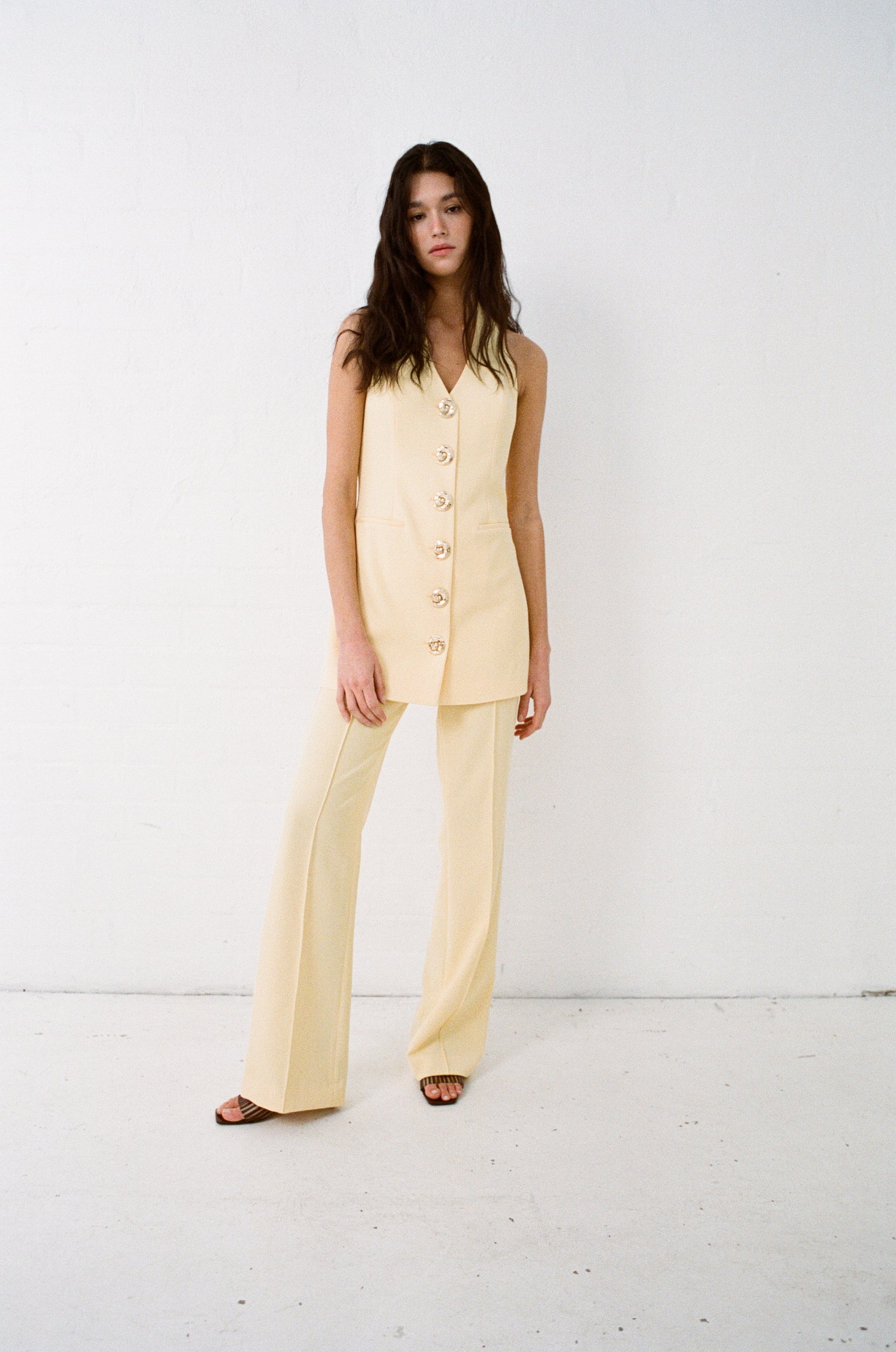The Wolf Gang - Irida Vest Dress in Chocolate