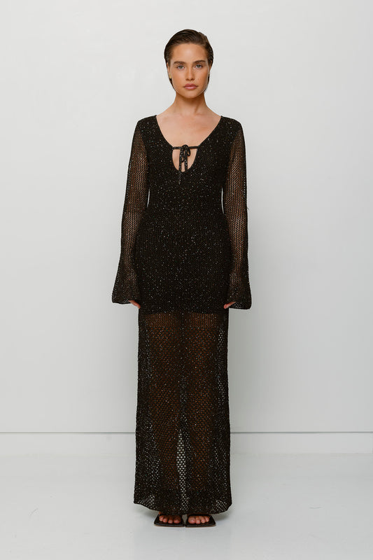 Coi Sequin Dress - Noir