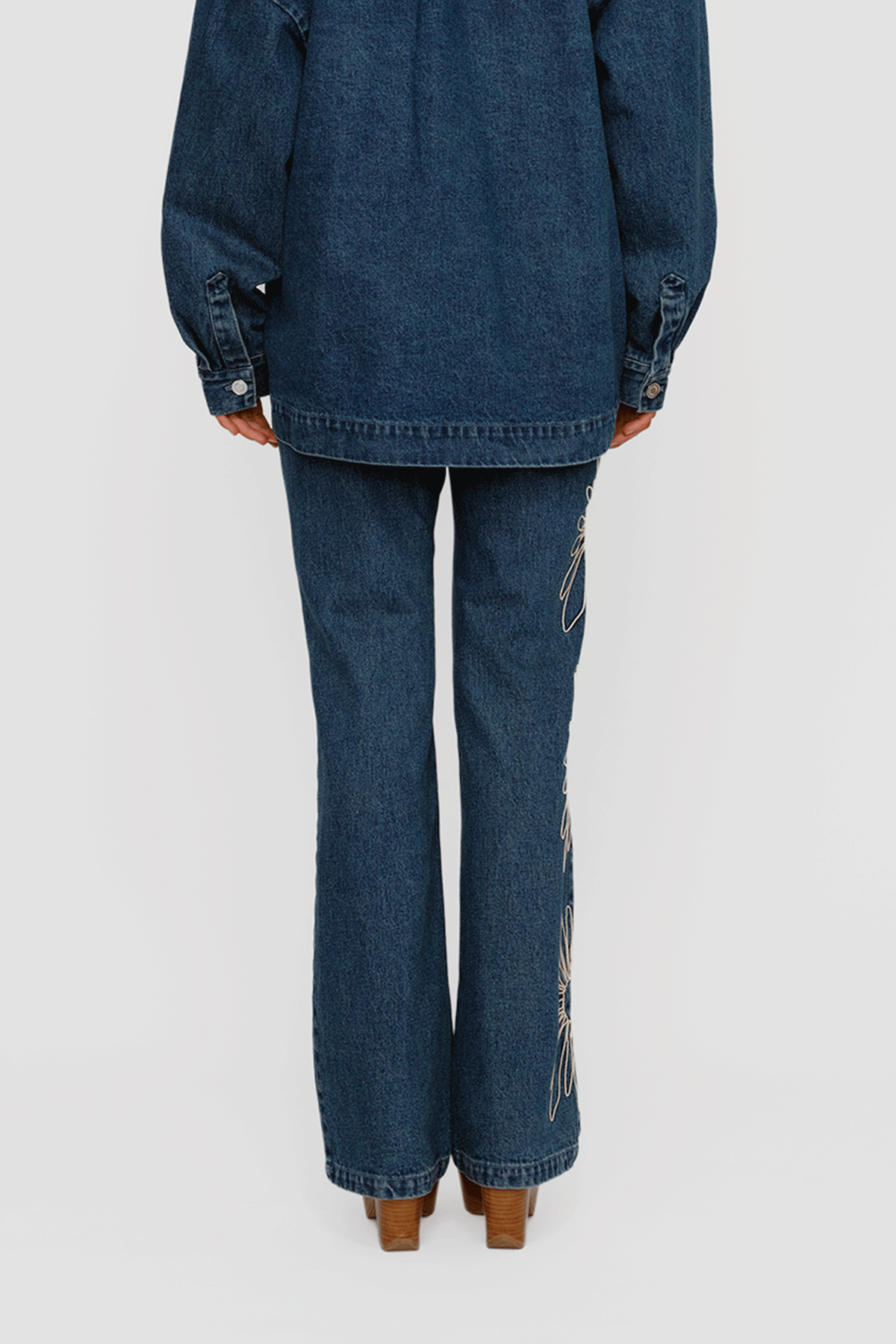 Amana Denim Flare Jean - Bluestone