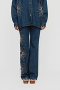 Amana Denim Flare Jean - Bluestone
