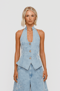Amana Denim Vest - Denim