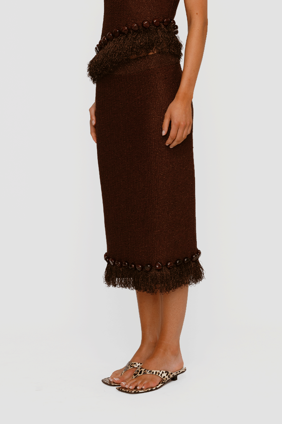 Casilda Midi Skirt - Chocolate