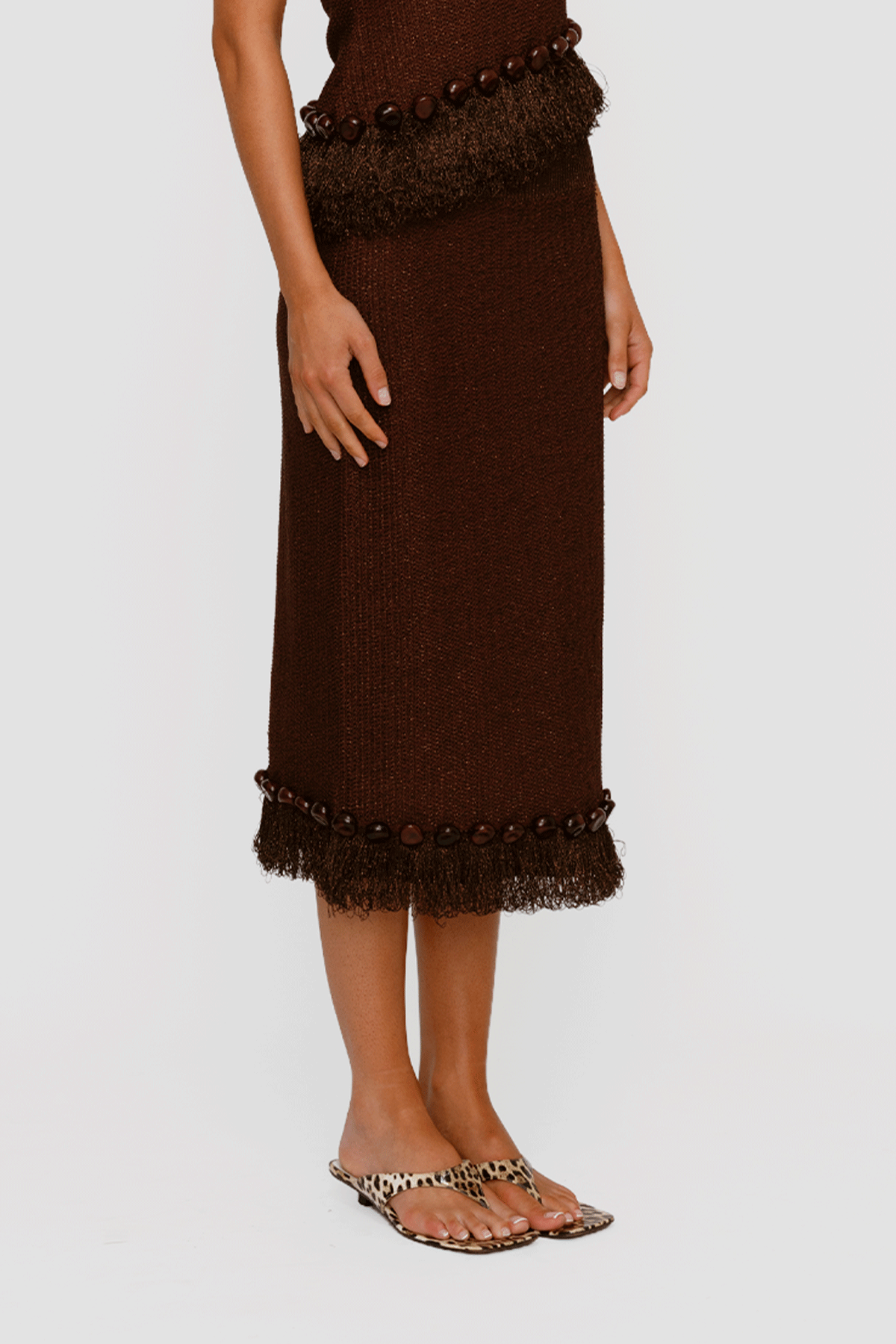 Casilda Midi Skirt - Chocolate
