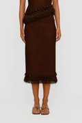 Casilda Midi Skirt - Chocolate