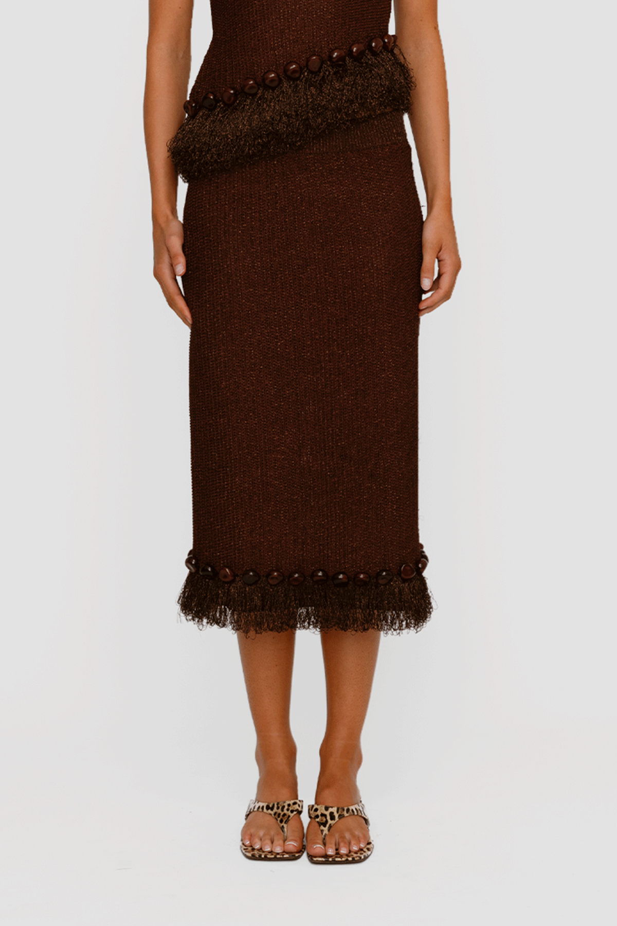 Casilda Midi Skirt - Chocolate