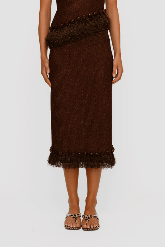 Casilda Midi Skirt - Chocolate