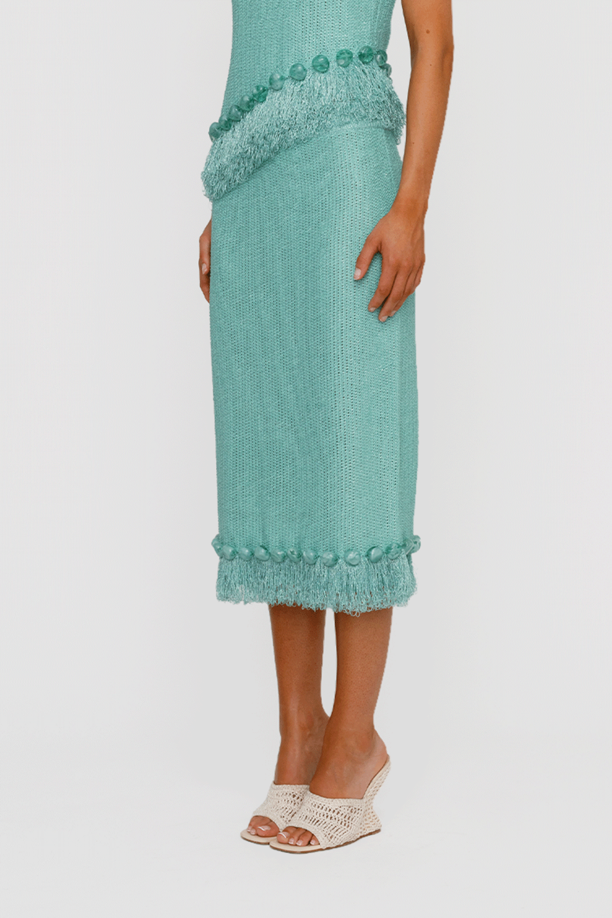 Casilda Midi Skirt - Seafoam