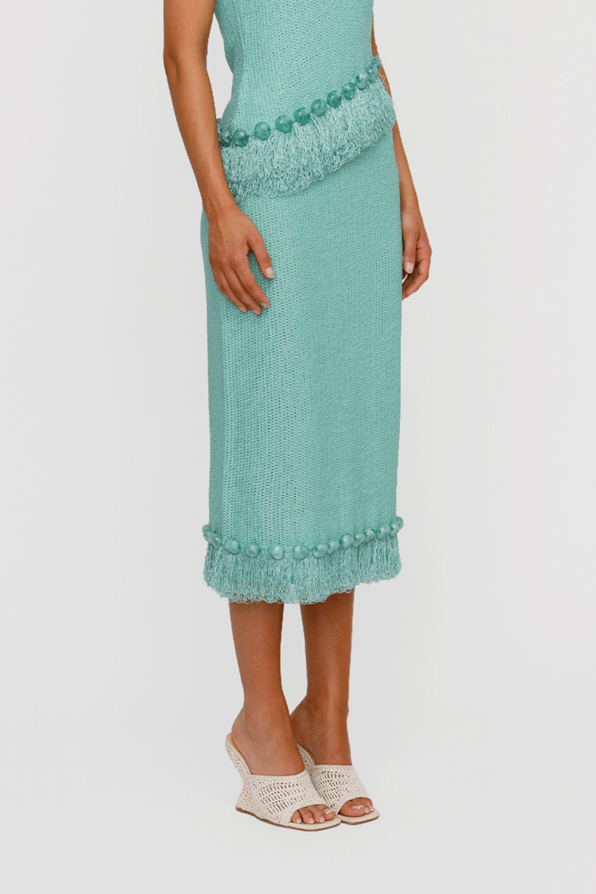 Casilda Midi Skirt - Seafoam