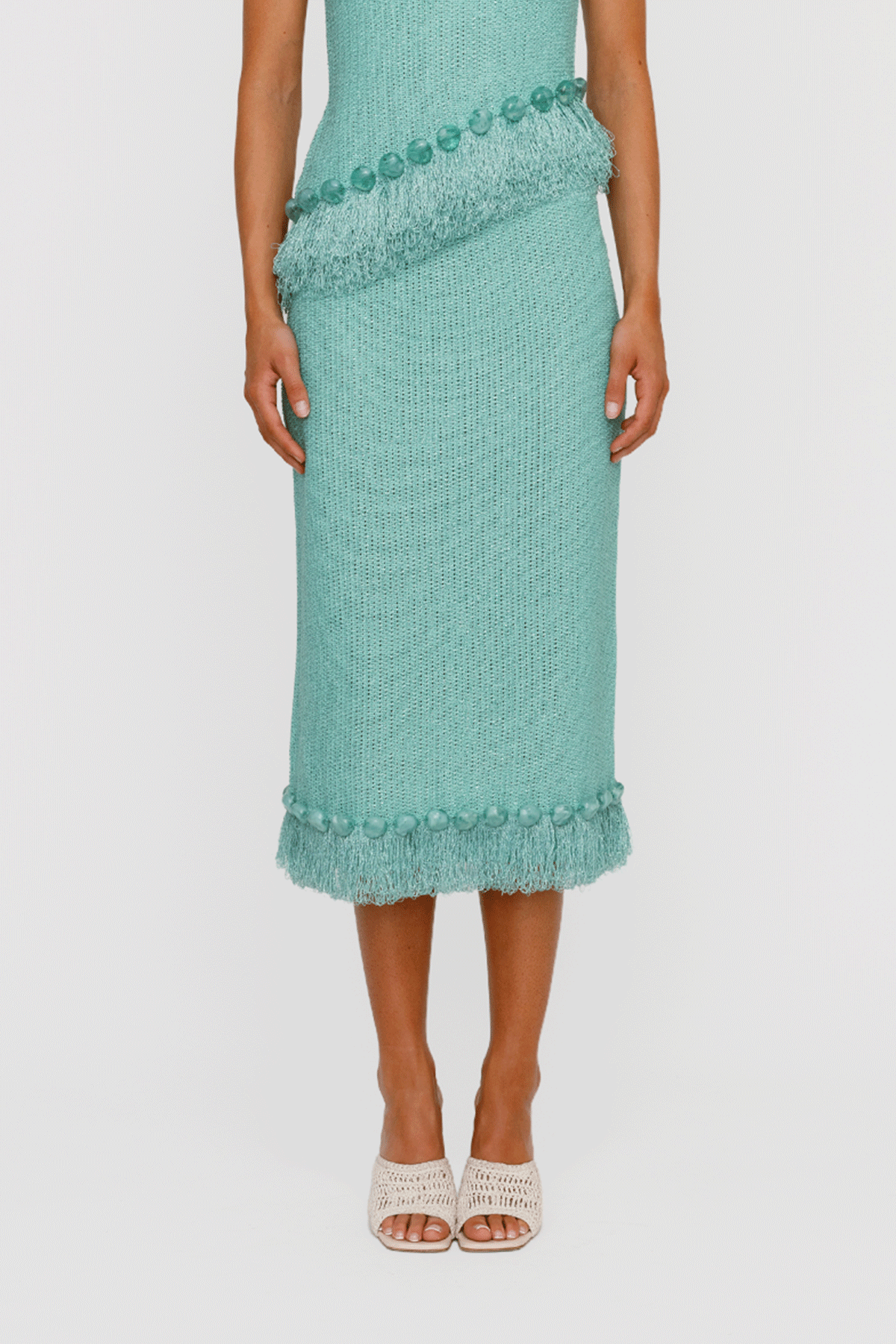 Casilda Midi Skirt - Seafoam