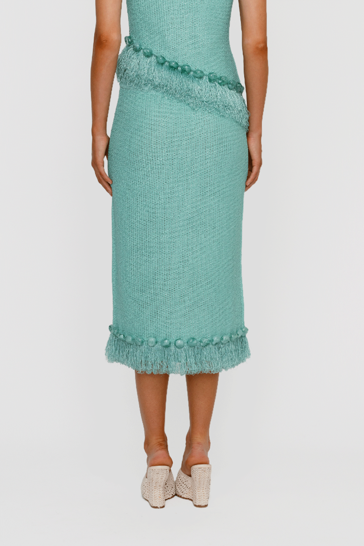 Casilda Midi Skirt - Seafoam
