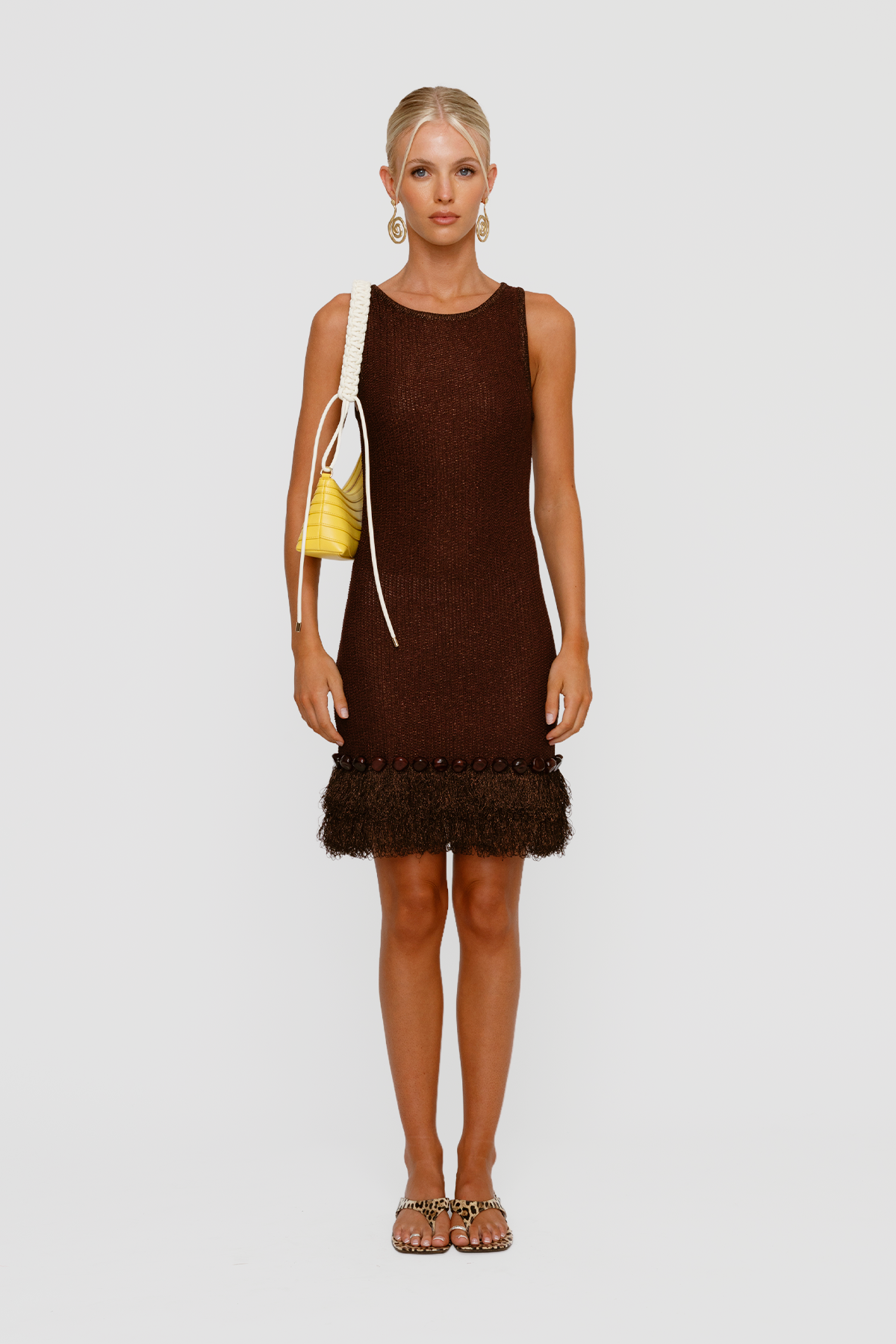 Casilda Sleeveless Mini Dress - Chocolate