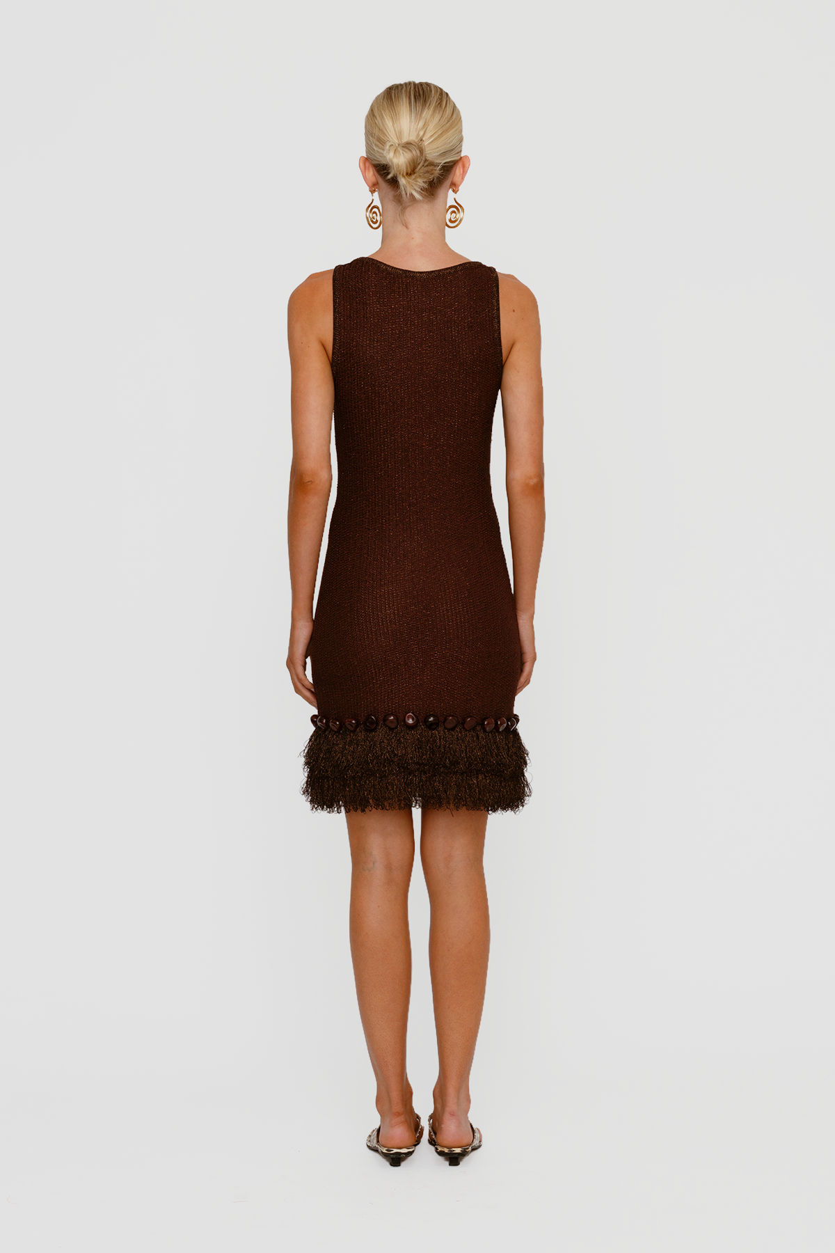 Casilda Sleeveless Mini Dress - Chocolate