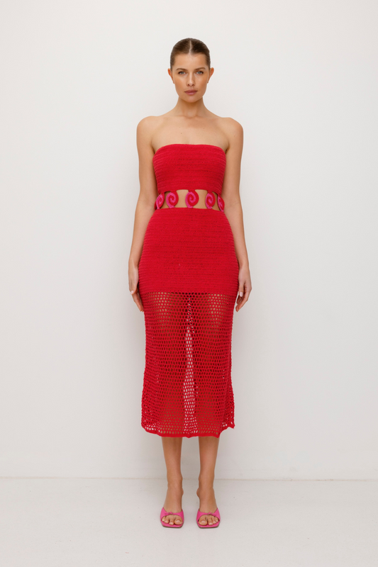 Bellezza Crochet Dress - Candy