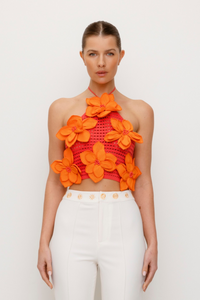 La Monada Knit Top - Coral