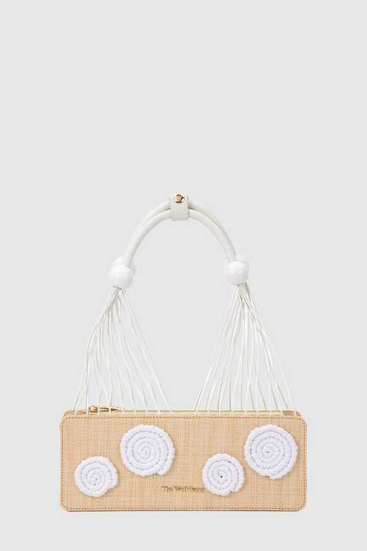 Thea Applique Shoulder Bag - Ivory