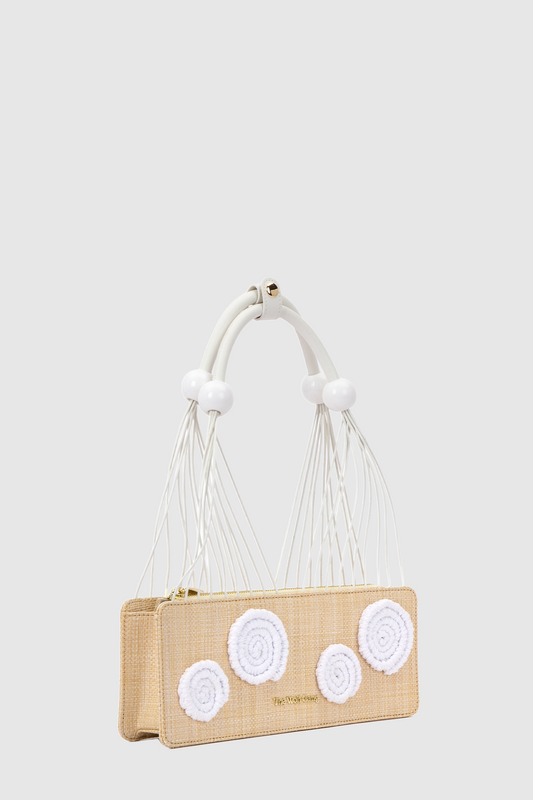 Thea Applique Shoulder Bag - Ivory