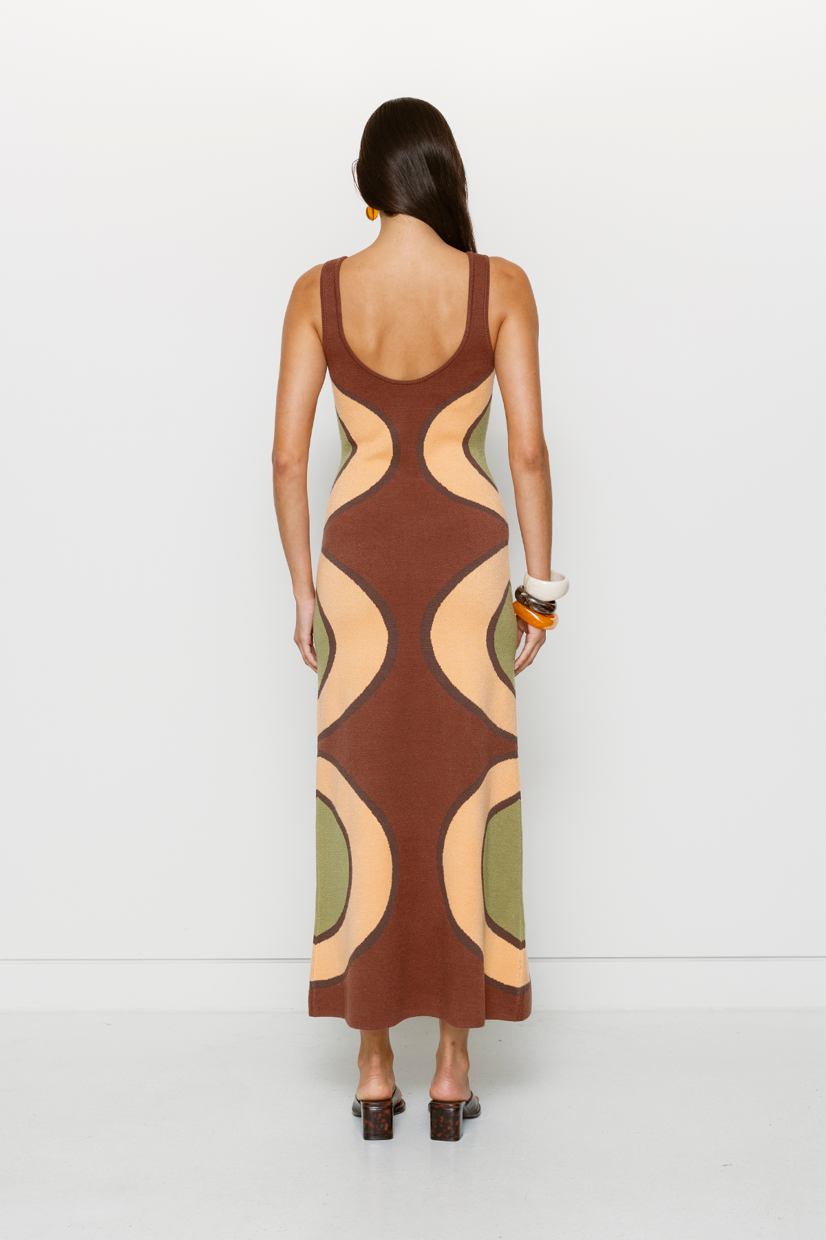 Concha Knit Maxi Dress - Chocolate