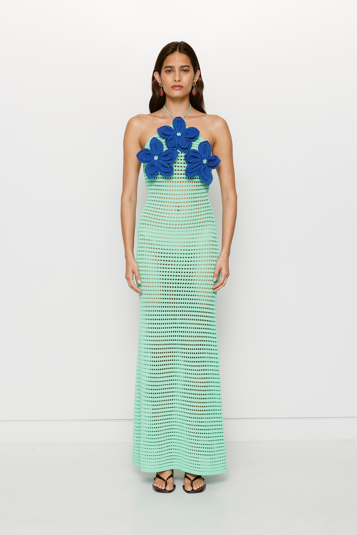 La Monada Knit Maxi Dress - Aquamarine