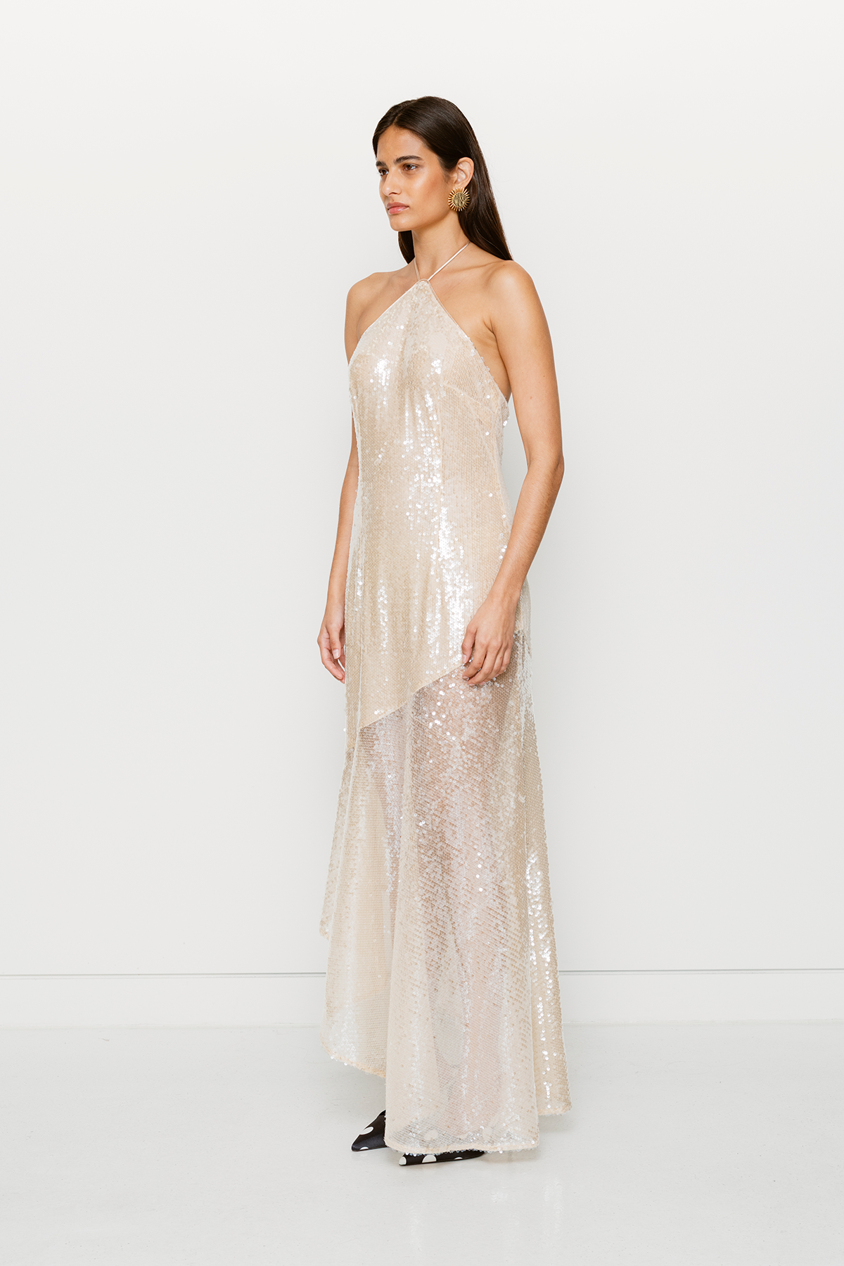 Mina Sequin Maxi Dress - Gold