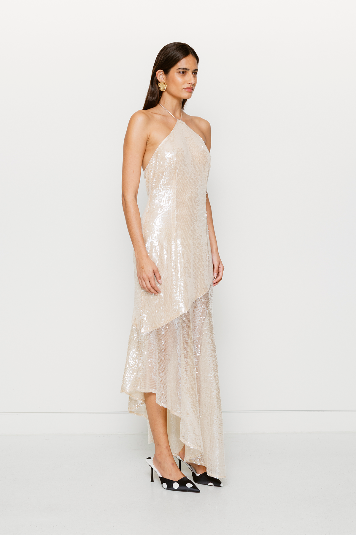 Mina Sequin Maxi Dress - Gold